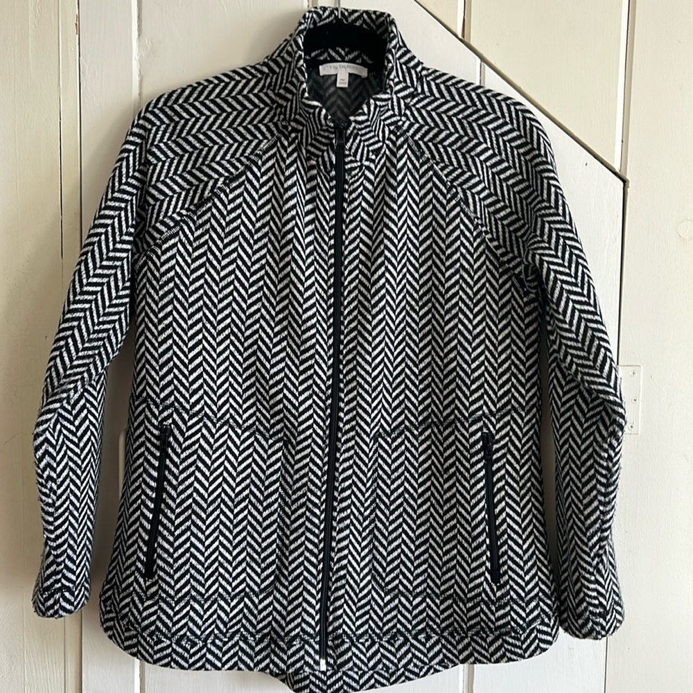 Talbots Herringbone Zip jacket